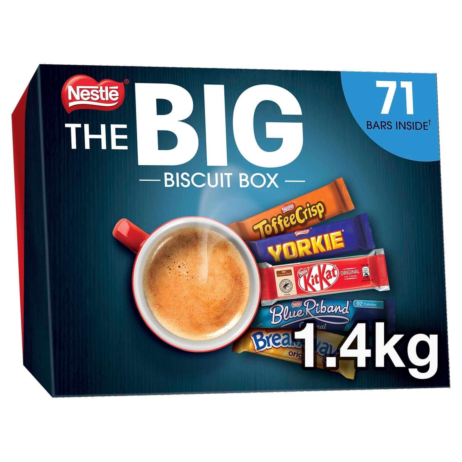 【本日限定イベント】【フラッシュセール+代金引換】 ネスレ 1.4kg チョコレート 71 x チョコレートバー ビッグビスケットボックス