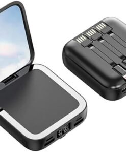 Mini Portable Battery Power Bank with Compact Mirror