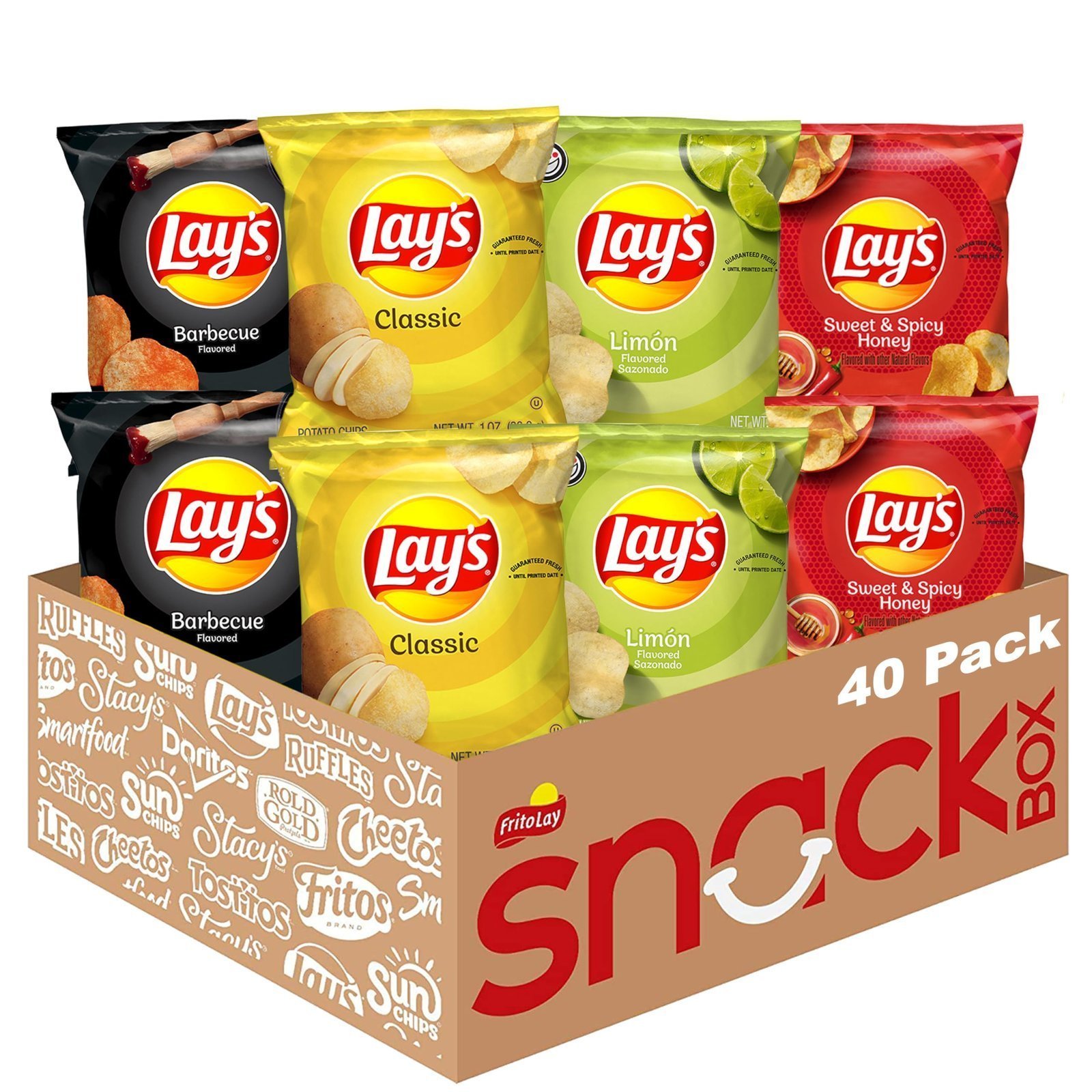 Lay's, Classic Potato Chips Variety Pack, (40 Pack)